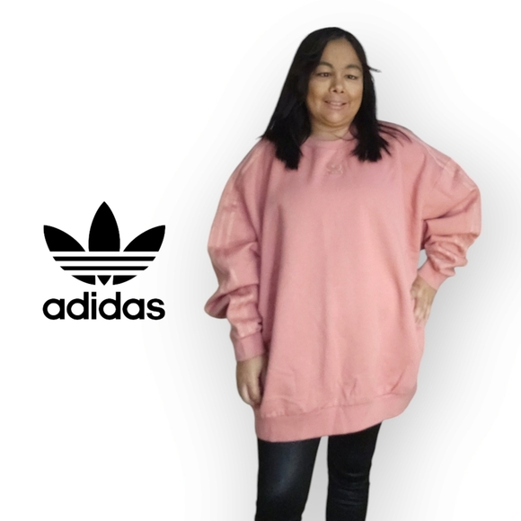 adidas Sweaters - ADIDAS WOMENS PINK OVERSIZED MEDIUM -1X SWEATSHIRT